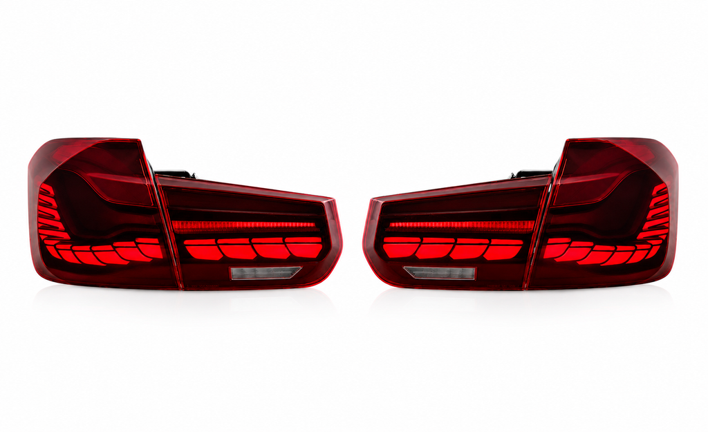 VLAND BMW M3 3 Series F30 F35 F80 Saloon 2012 - 2018 GTS OLED Smoked Tail Lights Plug and Play