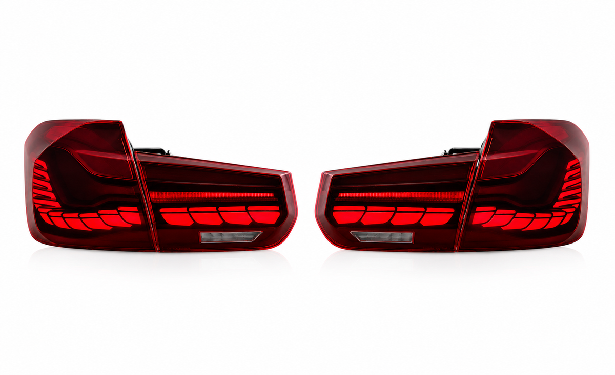 VLAND BMW M3 3 Series F30 F35 F80 Saloon 2012 - 2018 GTS OLED Smoked Tail Lights Plug and Play