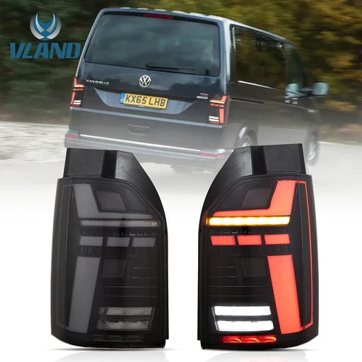 VLAND VW Transporter T5 T5.1 Caravelle 2015-2024 LED Smoked Tail Lights Plug and Play