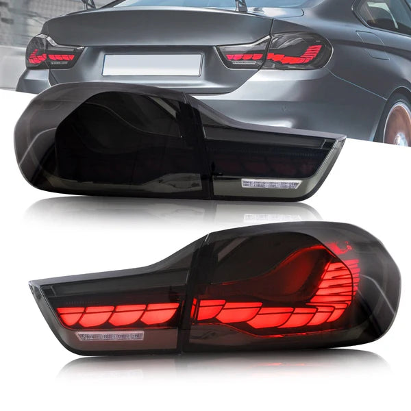VLAND BMW 4 Series M4 2014 - 2024 OLED GTS Smoked LED Tail Lights Plug and Play