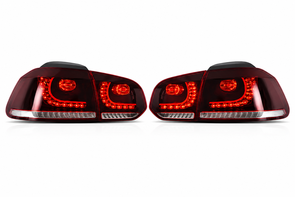 VLAND Plug and Play LED Red Tail Lights for 2009–2014 VW Golf 6 MK6