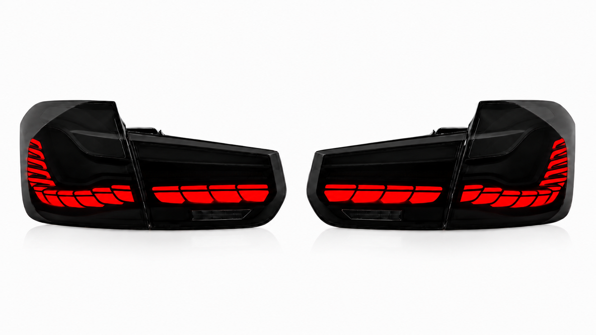 VLAND BMW M3 3 Series F30 F35 F80 Saloon 2012 - 2018 GTS OLED Red Tail Lights Plug and Play