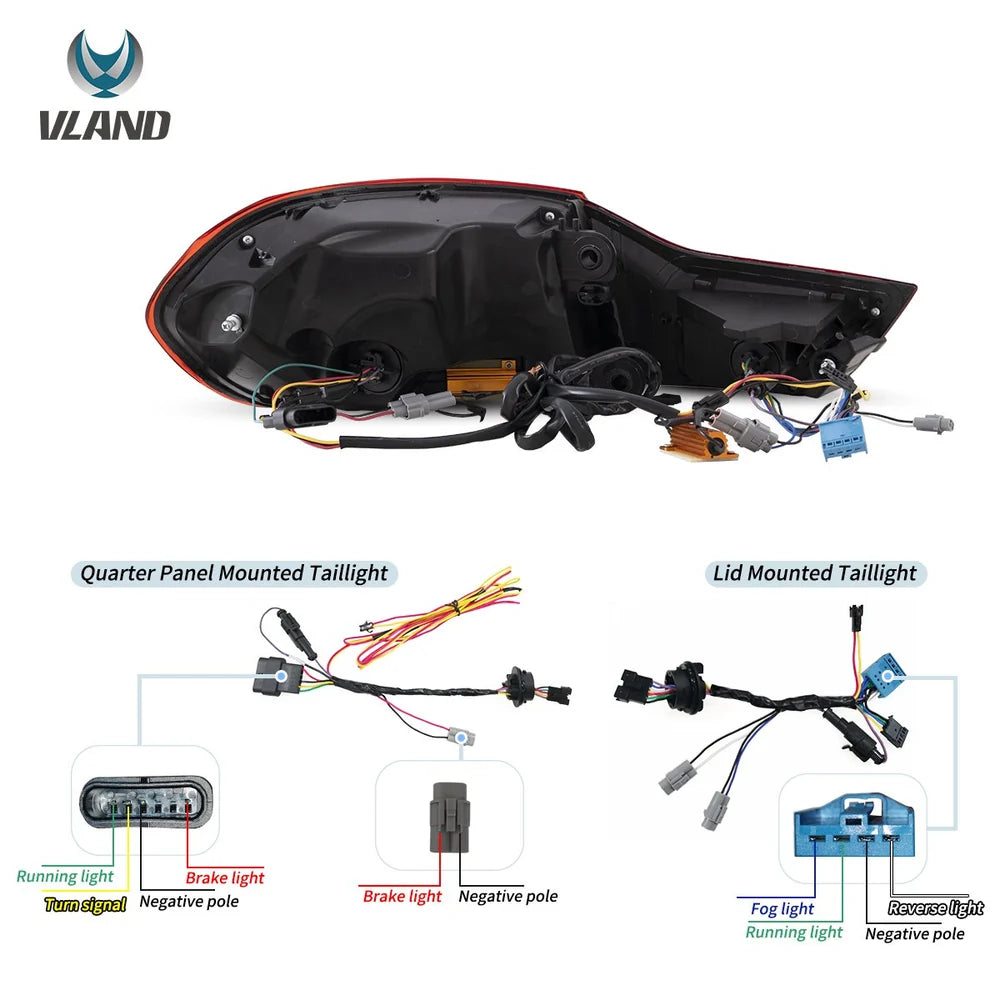VLAND BMW 4 Series M4 2014 - 2024 OLED GTS Red LED Tail Lights Plug and Play