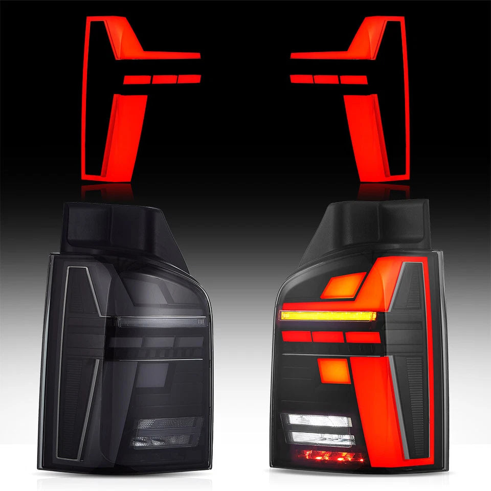 VLAND VW Transporter T5 T5.1 Caravelle 2015-2024 LED Smoked Tail Lights Plug and Play