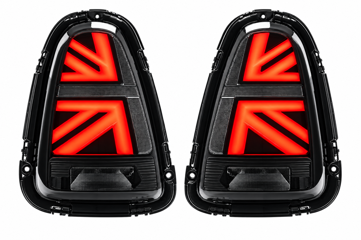 VLAND Union Jack LED Rear Lights Smoked Mini R56 R57 R58 R59 2007-2013 - Plug N Play