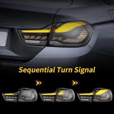 VLAND BMW 4 Series M4 2014 - 2024 OLED GTS Smoked LED Tail Lights Plug and Play