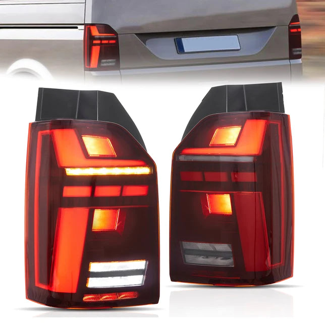 VLAND VW Transporter T5 T5.1 Caravelle 2004 - 2015 LED Red Tail Lights Plug and Play