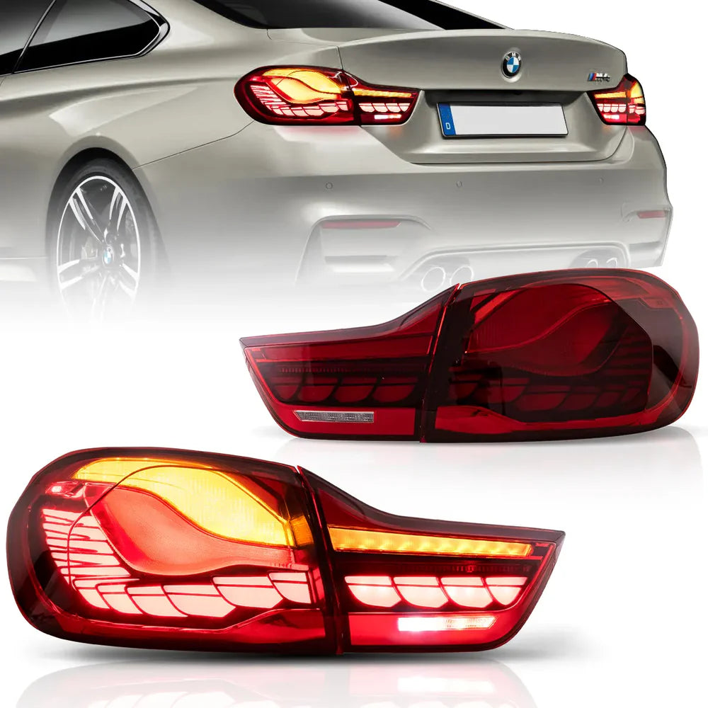 VLAND BMW 4 Series M4 2014 - 2024 OLED GTS Red LED Tail Lights Plug and Play