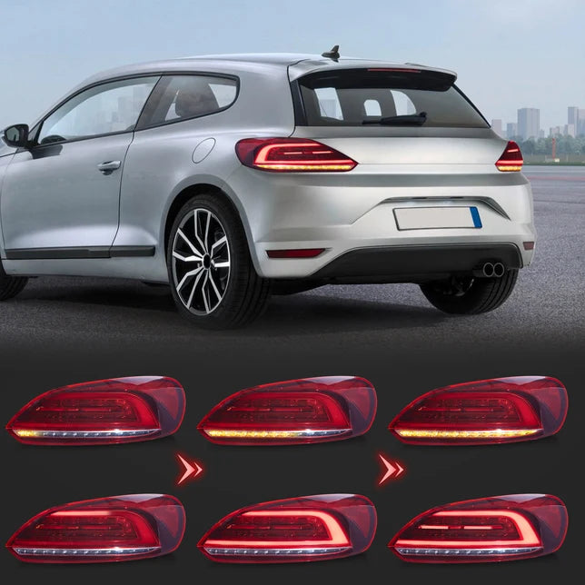 VLAND Volkswagen (VW) Scirocco 3rd Gen 2009-2014 Red LED Tail Lights Plug & Play
