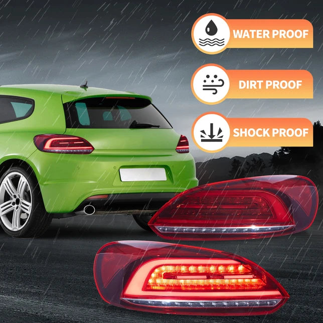 VLAND Volkswagen (VW) Scirocco 3rd Gen 2009-2014 Red LED Tail Lights Plug & Play