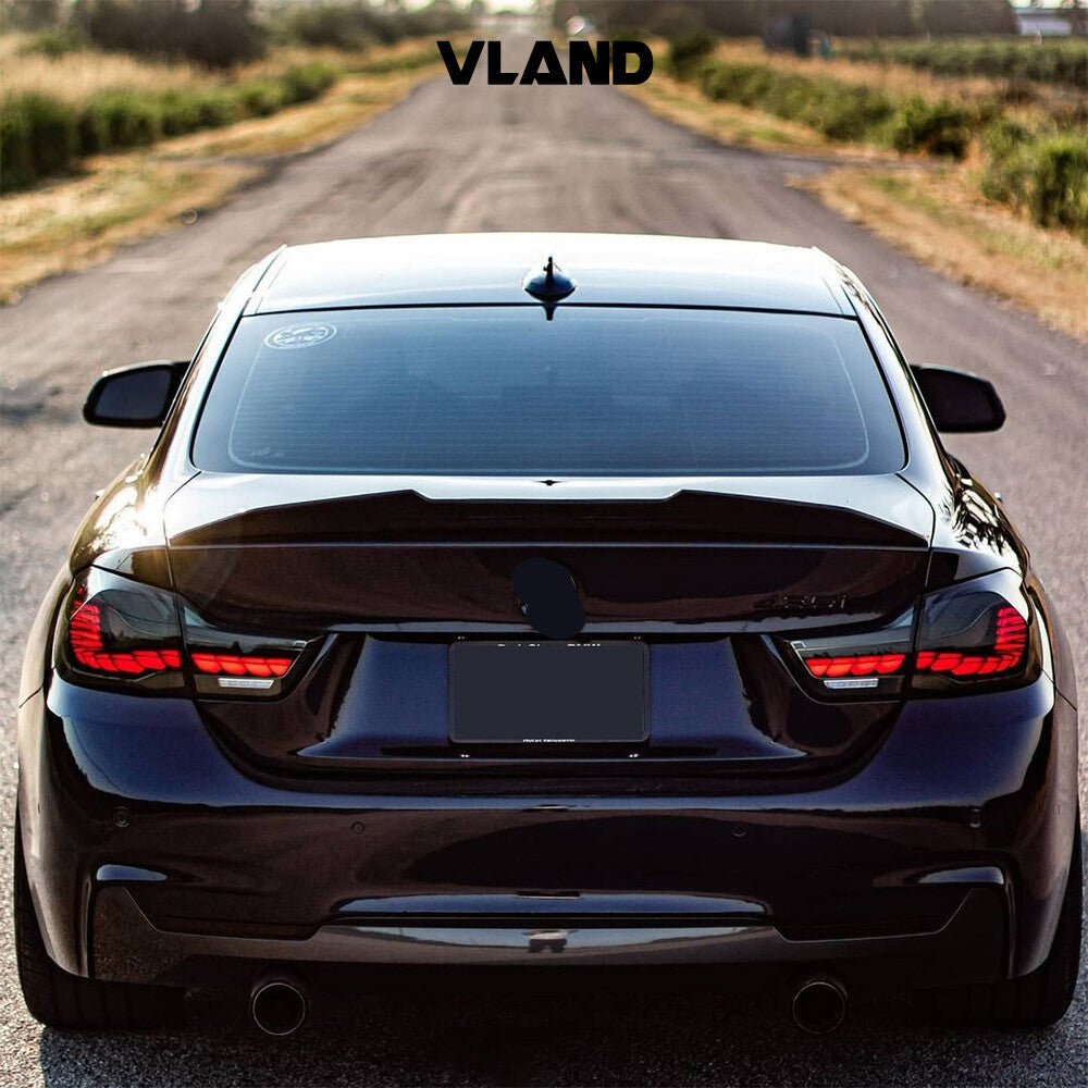 VLAND BMW 4 Series M4 2014 - 2024 OLED GTS Smoked LED Tail Lights Plug and Play