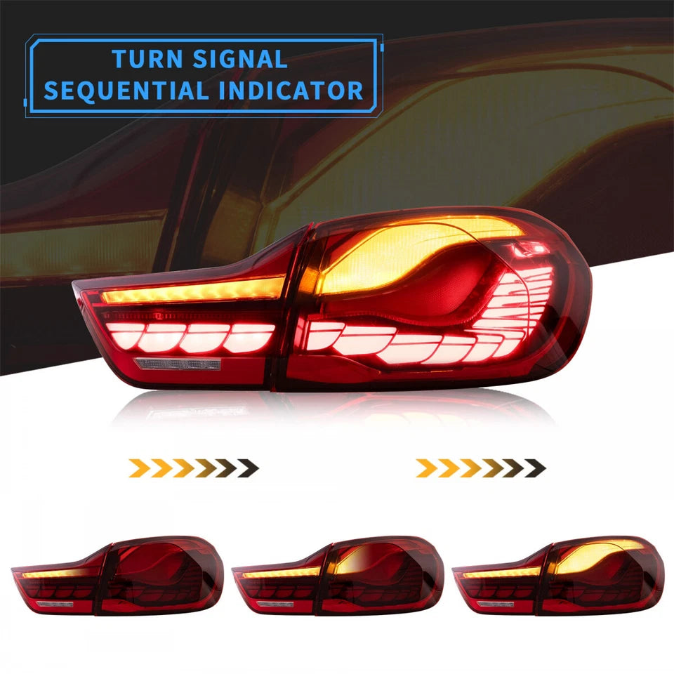 VLAND BMW 4 Series M4 2014 - 2024 OLED GTS Smoked LED Tail Lights Plug and Play