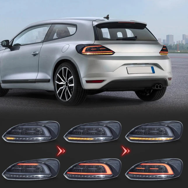 VLAND Volkswagen (VW) Scirocco 3rd Gen 2009-2014 Smoked LED Tail Lights Plug & Play