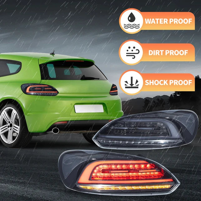 VLAND Volkswagen (VW) Scirocco 3rd Gen 2009-2014 Smoked LED Tail Lights Plug & Play