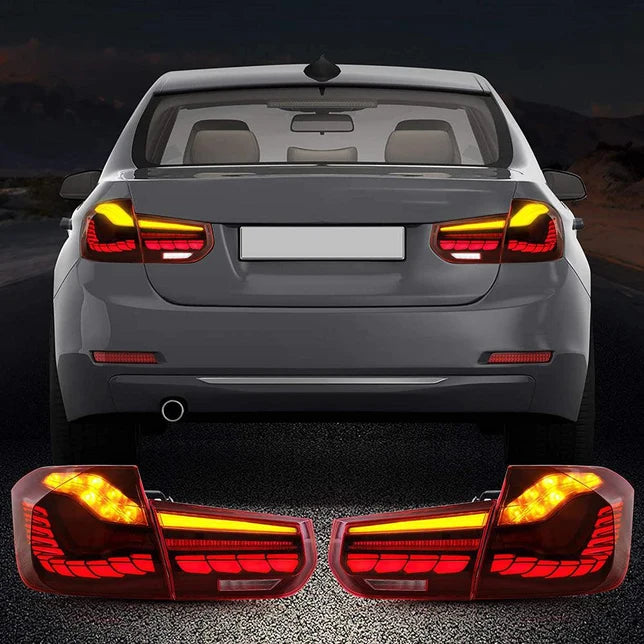 VLAND BMW M3 3 Series F30 F35 F80 Saloon 2012 - 2018 GTS OLED Red Tail Lights Plug and Play