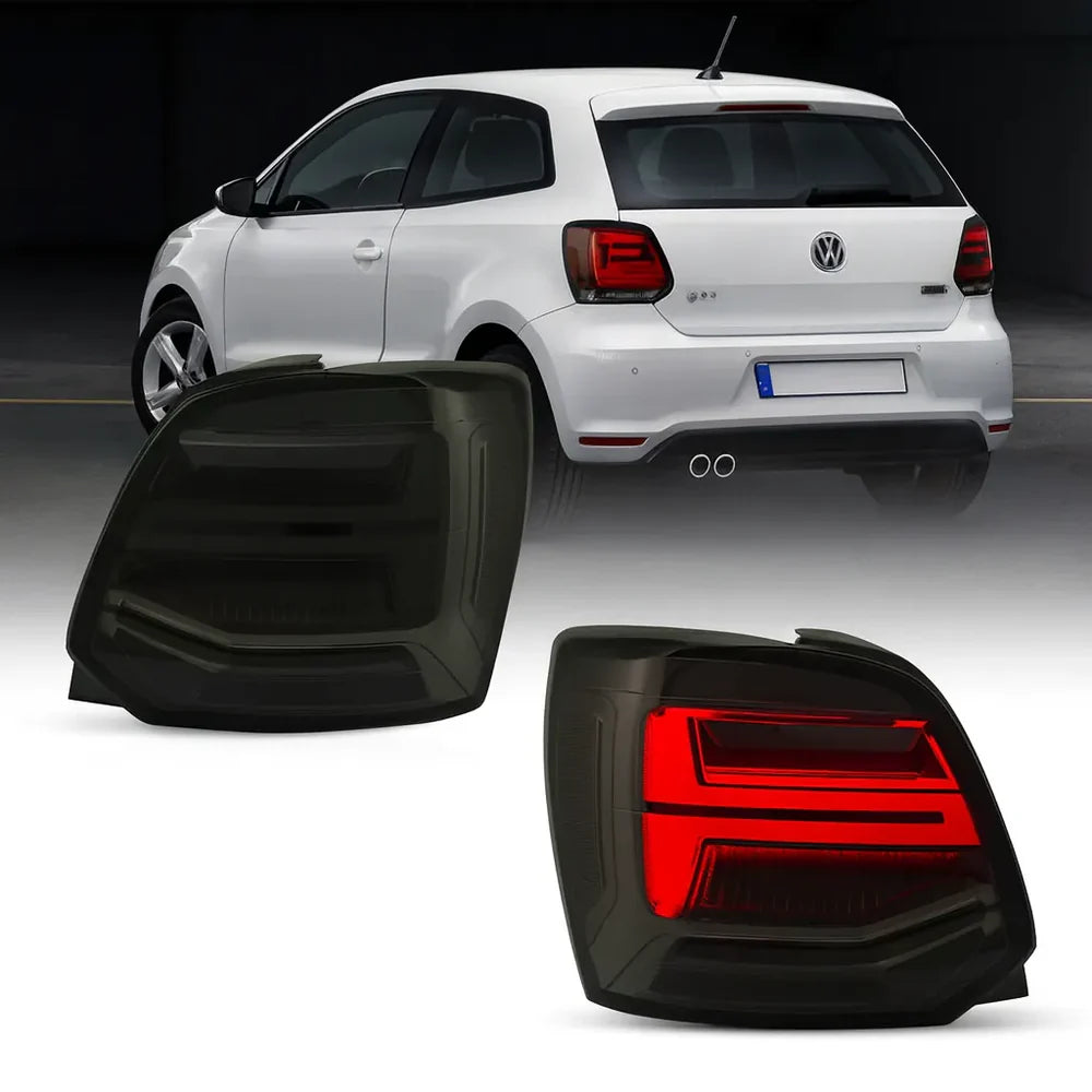 VLAND Plug and Play Smoked LED Tail Lights for 2009–2017 VW Polo 6R 6C